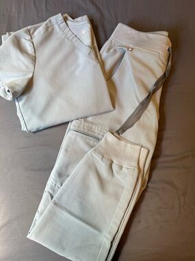figs dusty blue jogger set